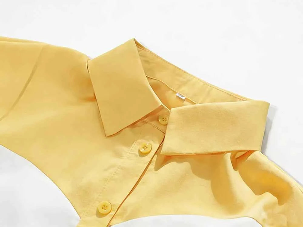 Women Shirt Blouse Long Sleeve Turn Down Collar Button Color Block Patchwork Casual Female Office Tops Trendy Work Shirt