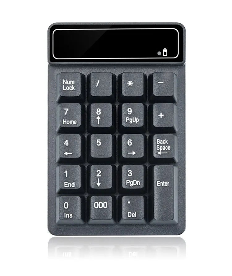 2.4GHz Wireless Wired Keyboard Bluetooth Mini USB Numeric Keypad 19 Keys Number Pad Numpad Receiver for Accounting Laptop PC