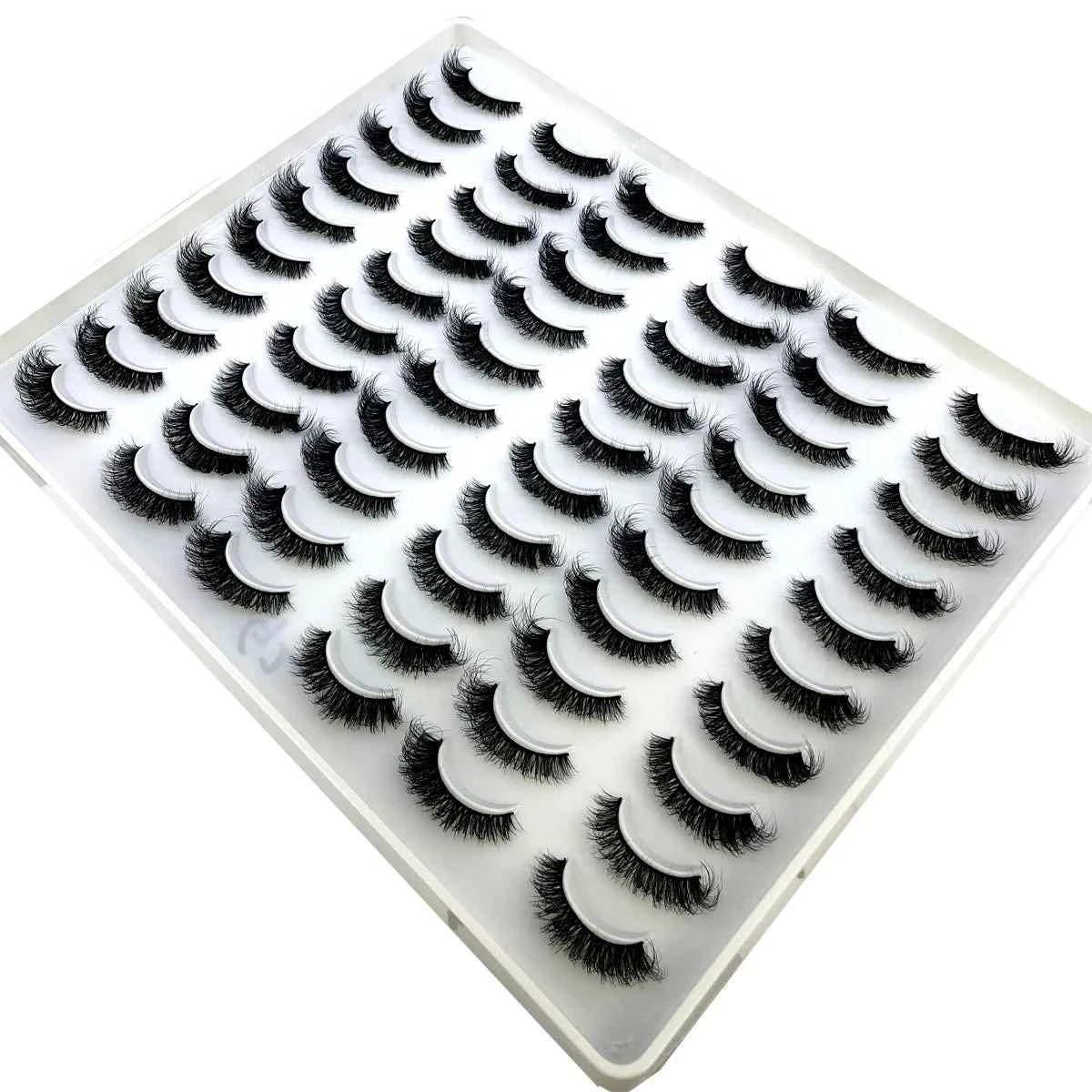 HBZGTLAD 30/40 pairs of natural long 3D artificial mink false eyelashes false eyelashes makeup set mink eyelashes extended eyela