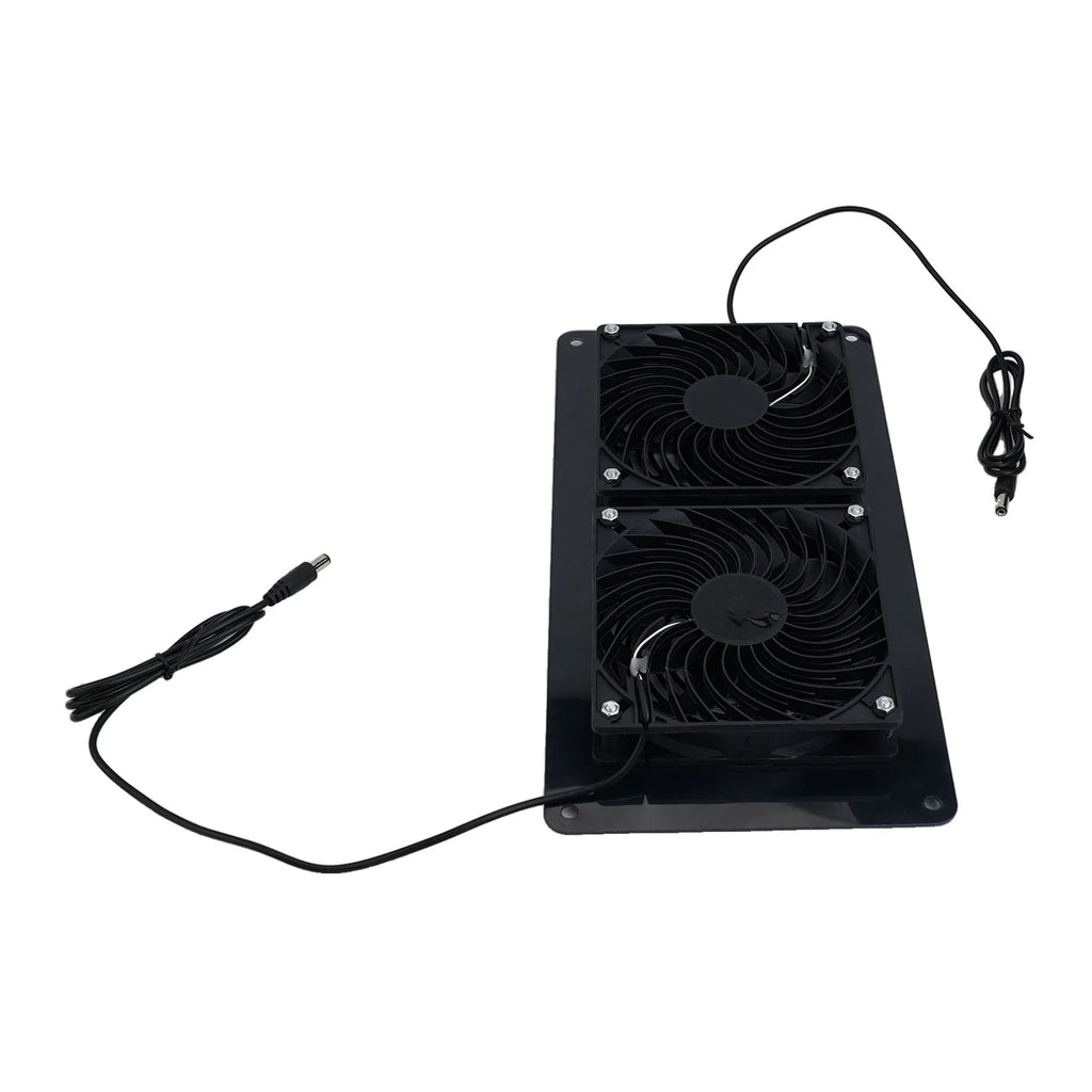 Cooling W Solar Panel Fan Outdoor Solar Exhaust Fan RV W Solar Panel Durability Greenhouses Exterior Laminated Chicken Coops