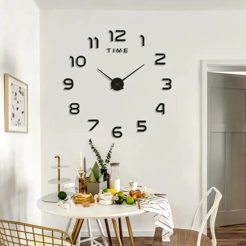 DIY Modern Design Large Wall Clock Fashion Decorative Living Room Wall Clock Home Decoration Clocks Decor Decoration for Bedroom
