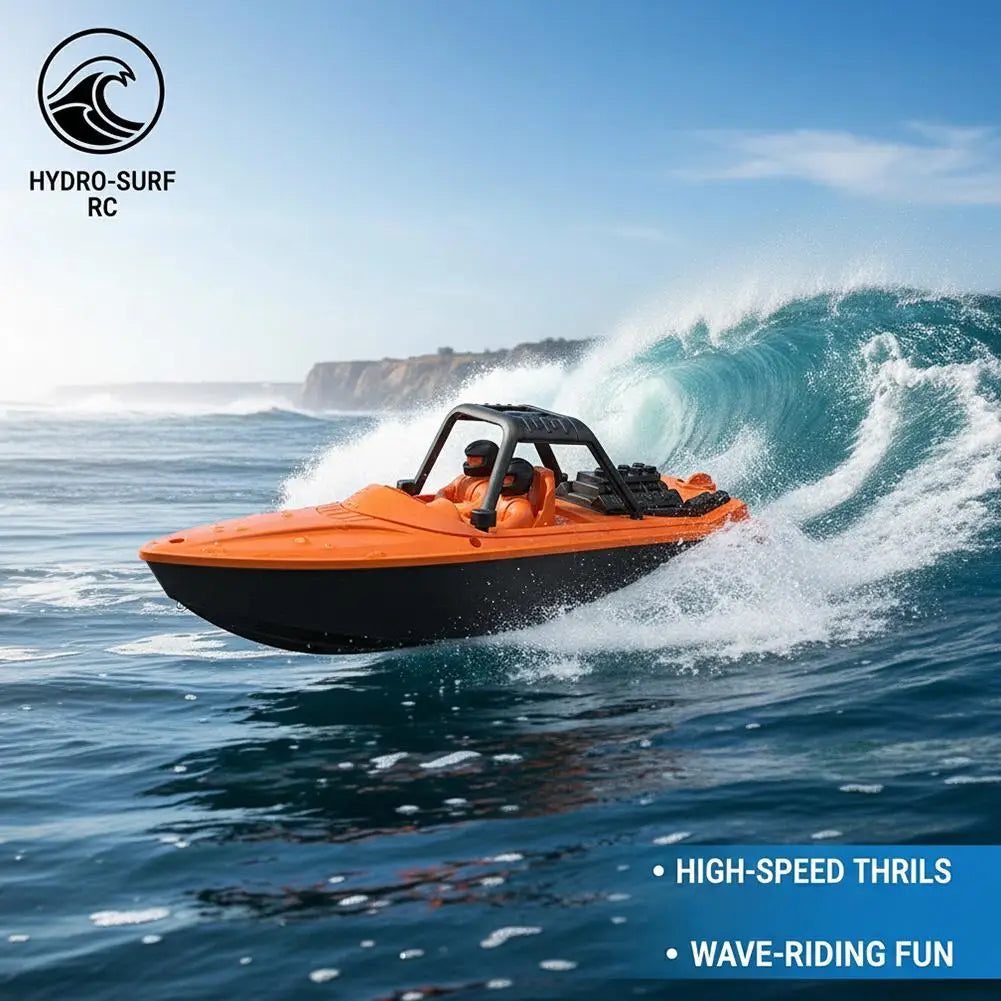 RC Speed Boat Toy Waterproof Remote Control Boat Electric Racing Yacht Pool Lake Water Toy for Kids Adults Outdoor Gift