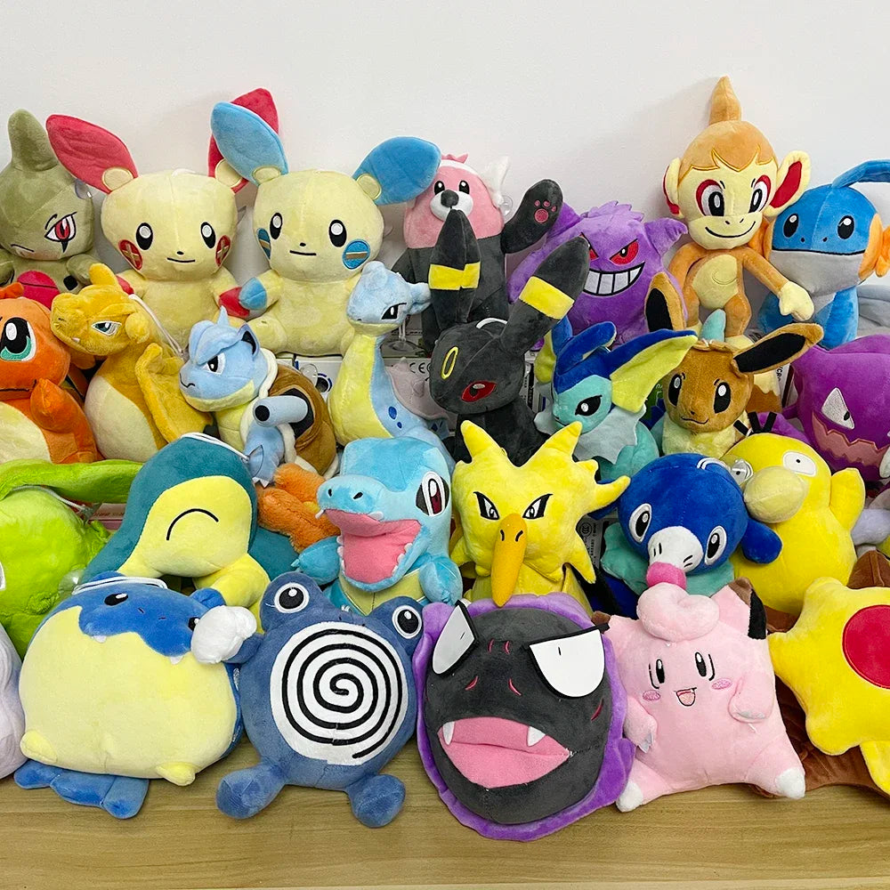 Pikachu Peluche Shiny Charizard XY Stuffed Plush Toy Eevee Garchomp Chikorita Sudowoodo Sprigatito Peluche,Birthday Kids Gifts