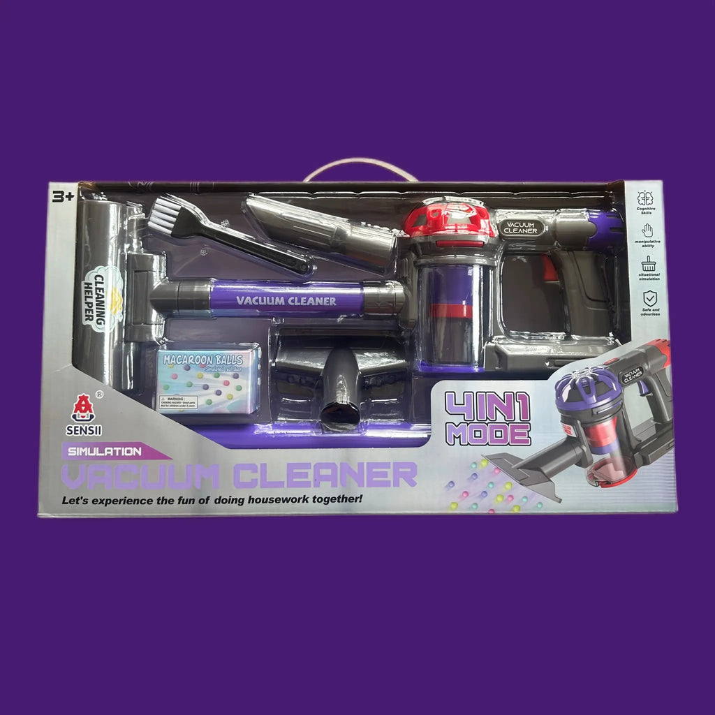 Kids' play vacuum cleaner toy, simulates cleaning, a tool for teaching household responsibility, suitable for girls and boys.
