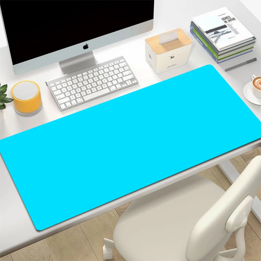 Pure Black Mousepad Large Gaming Solid Color Mouse Pad Natural Rubber Waterproof Keyboard Big Mouse Mat Anti-slip Keyboard Mat