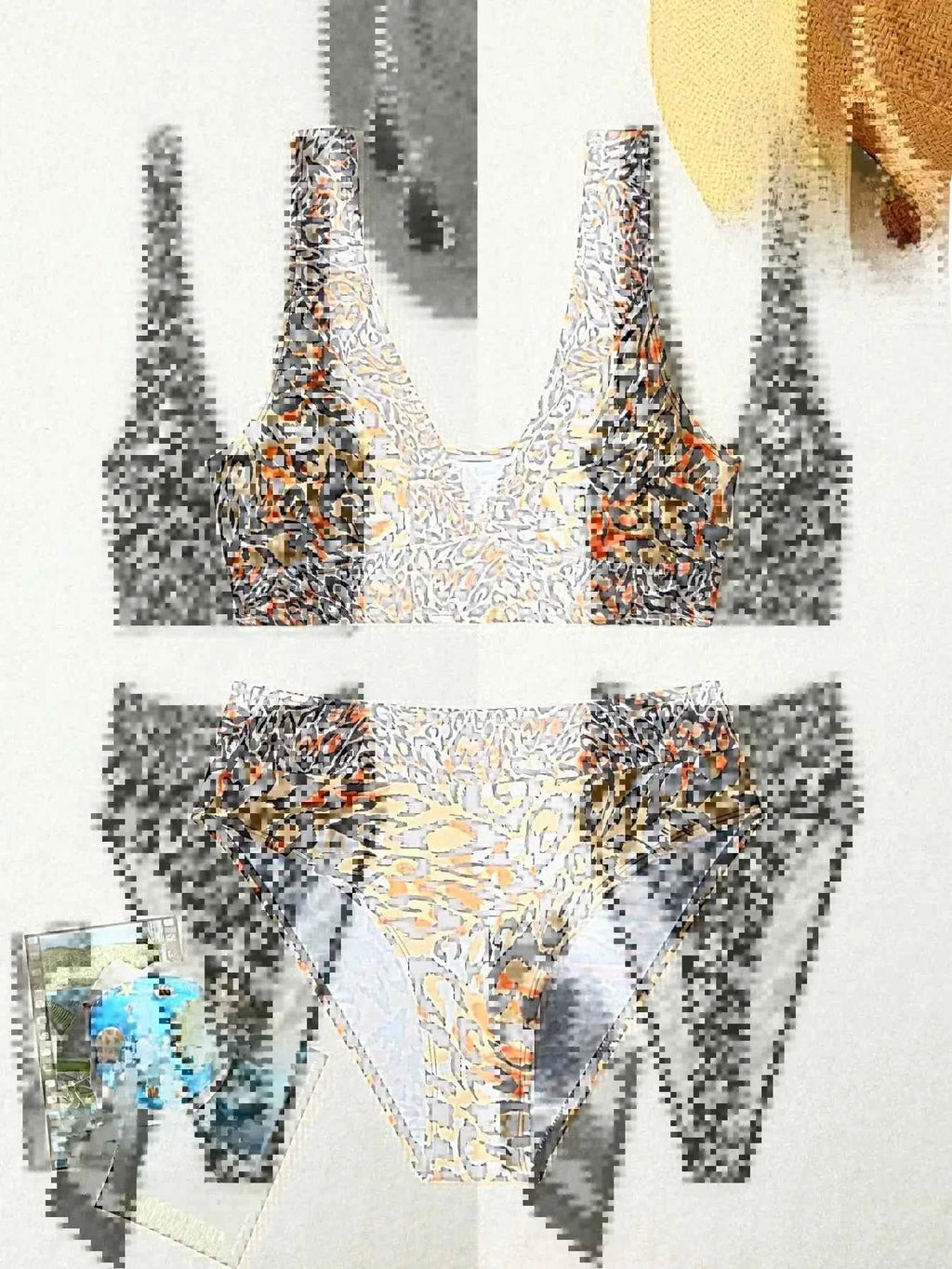 Sexy Fashionable Leopard Print Bikini Swimsuit Women's Two-Piece Swimsuit Cross-Border New Arrival 2025 Elegant Swimwear
