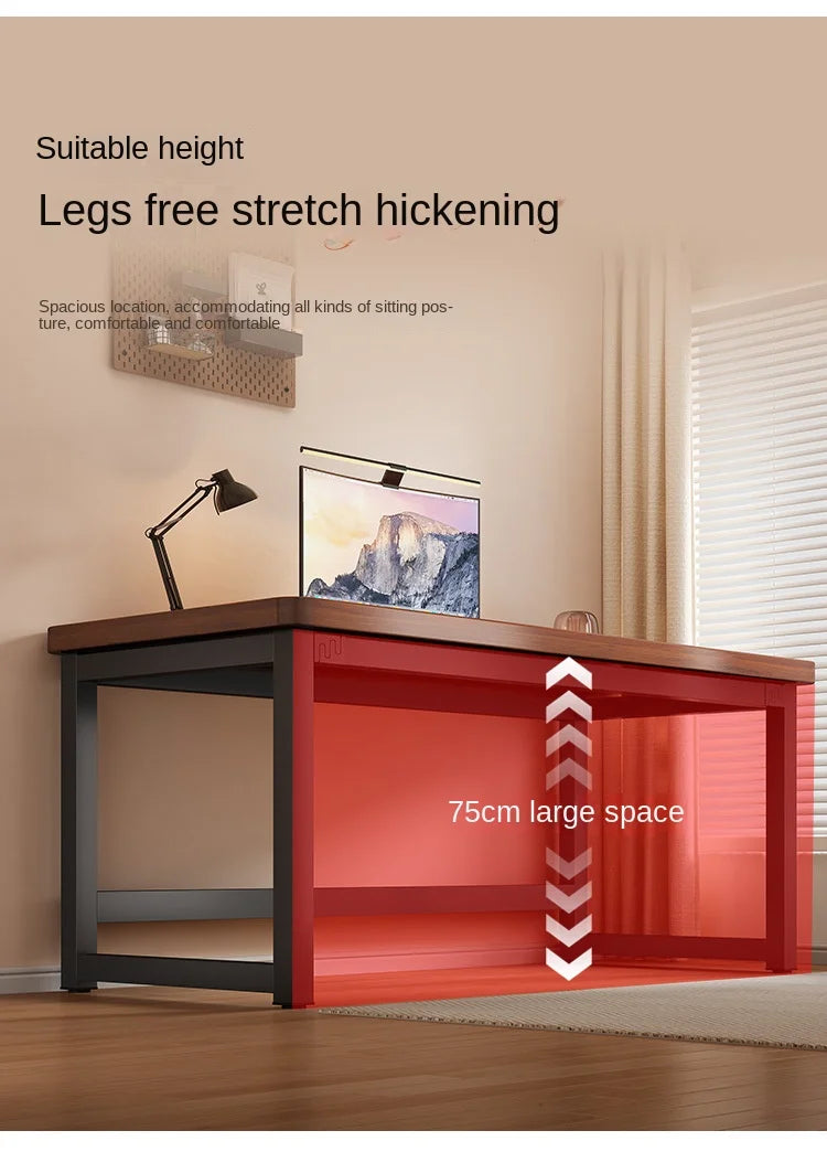 Solid wood computer desk, study desk, writing desk, long table, simple bedroom gaming desk, workbench