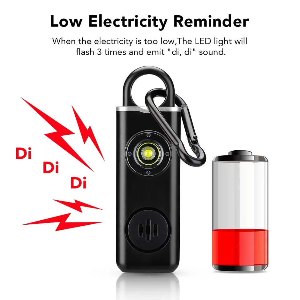 WSDCAM Self Defense Alarm 130dB Anti-wolf Personal alarm for Girl Child Women Loud Panic Alarm Rechargeable Emergency Alarm