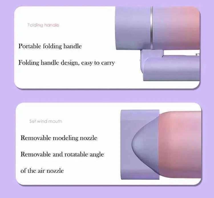 Portable Mini  Folding Hairdryer 220V-240V 750W with Carrying Bag Hot Air Anion Hair Care for Home Travel Hair Dryer Blow Drier