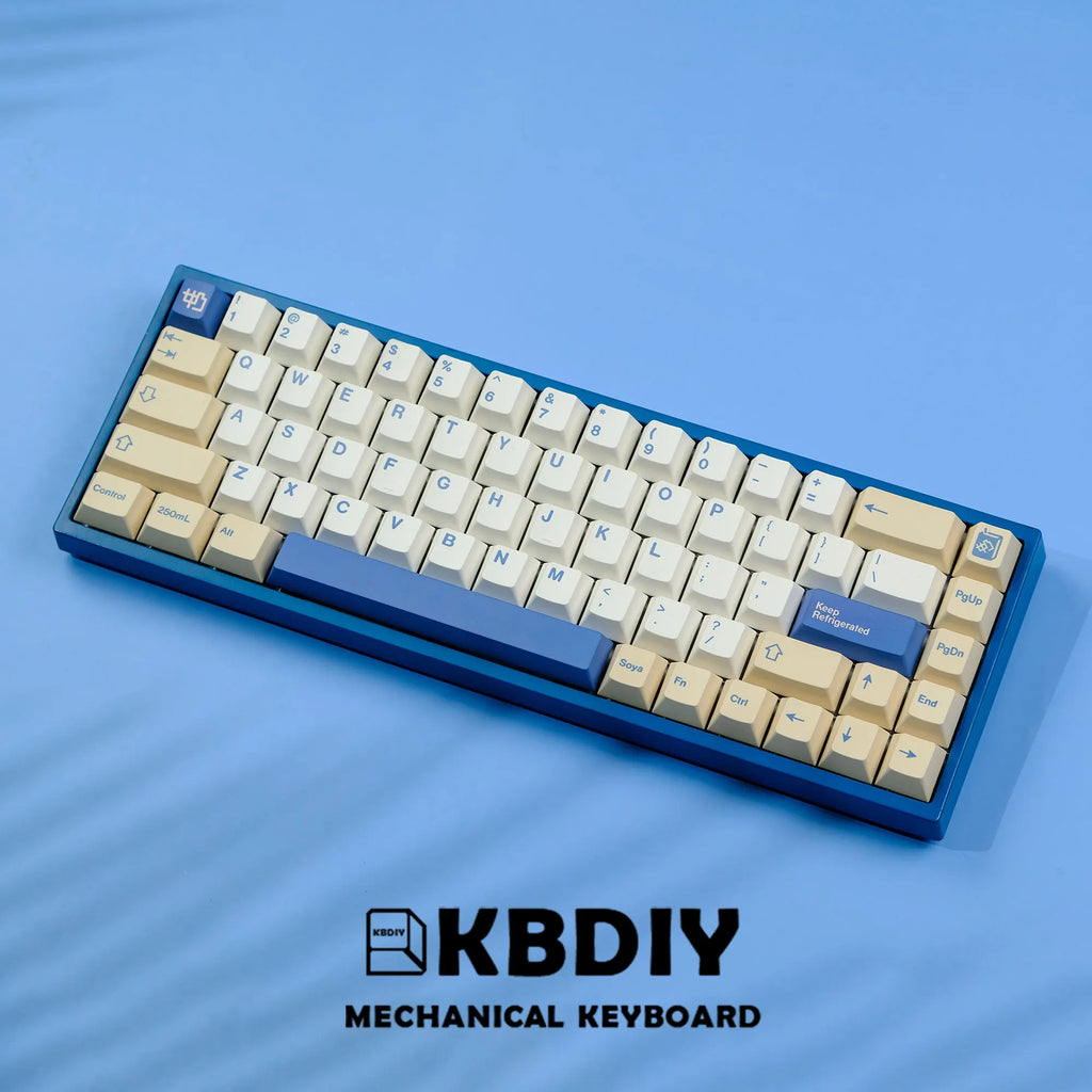 KBDiy 135 Keys/Set GMK Soymilk PBT Keycaps Cherry Profile MX Switch Korean Keycap for Mechanical Gaming Keyboard Custom Key Caps
