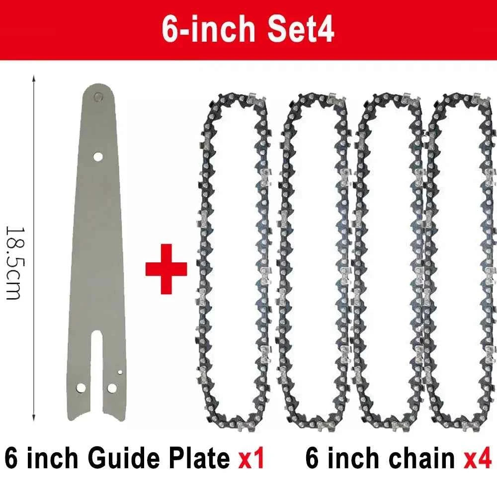 Chainsaw Chain 6 Inches Chain Rechargeable Saw Mini Electric Chainsaw Cordless Saw Carpentry Gardening Tools Electric Wood Saw