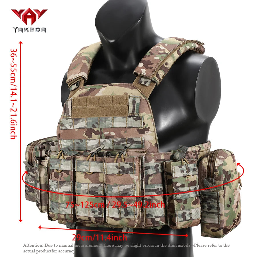 YAKEDA Quick disassembly training vest, detachable and expandable, comfortable, breathable, wear-resistant and tear resistant
