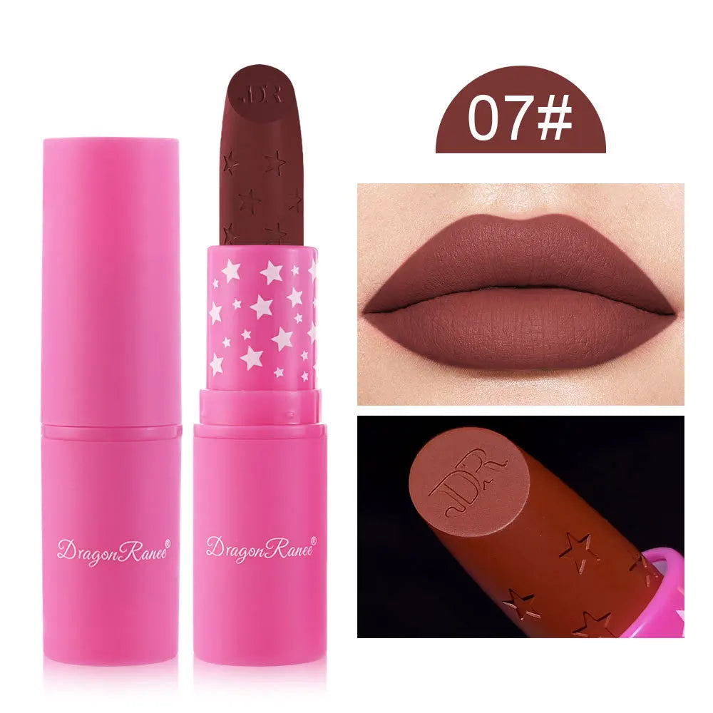 07 Color Matte Waterproof Lipstick – Long-Lasting Non-Stick Color