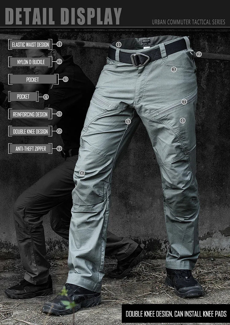 High Quality Men's Tactical Pants Arisoft Waterproof Multiple Pockets Cargo Pant Men Clothing Tooling Trousers A2F311