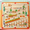 Wooden Magnetic Color and Number Maze Learning Education Toys Color Matching Montessori Toys Wooden Toys for Children Gift