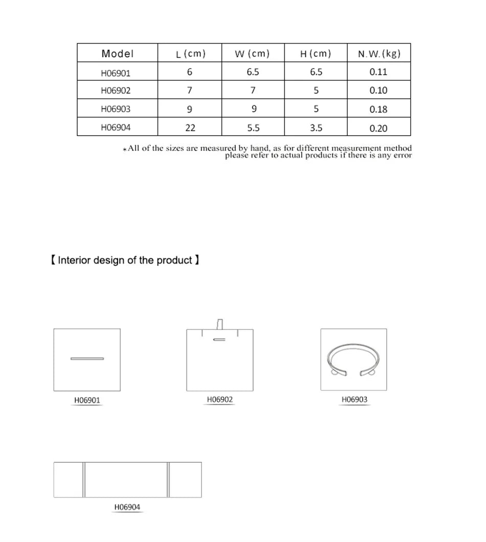 Oirlv Leather Jewelry Ring Box Jewelry Organizer Necklace Pendant Bracelet Long Chain Storage Box Packaging Gift Box for Wedding