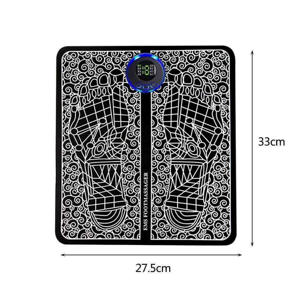 EMS Foot Booster Foot Circulation Massager 8 Modes USB Rechargeable Leg Muscle Stimulator Remote Control for Relax Feet and Legs