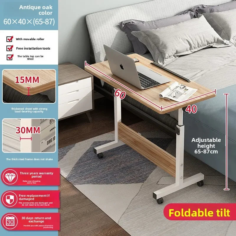 Computer desk Bedside table Mobile lifting small table Household small laptop holder with wheels