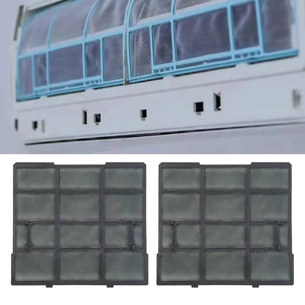 2Pcs/Set Plastic Air Conditioner Filter Mesh Indoor Unit Hanging Dust Screen Household Air Conditioning Filter Accessories