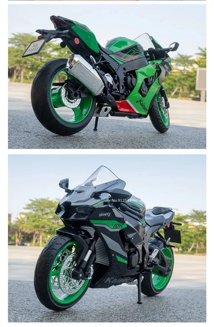 1:9 Scale 1299 Kawasaki ZX-10R Motorcycle Model Toy Car Diecast Metal Shock Absorption Racing Motor Models Boys Birthday Gifts
