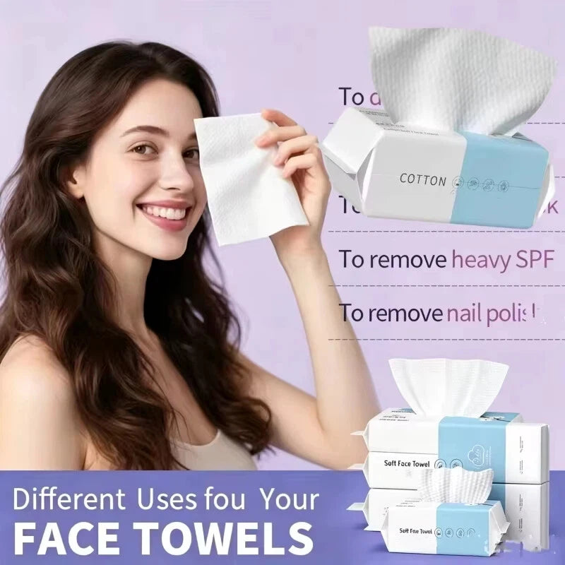 Disposable Cotton Facial Towels For Sensitive Skin