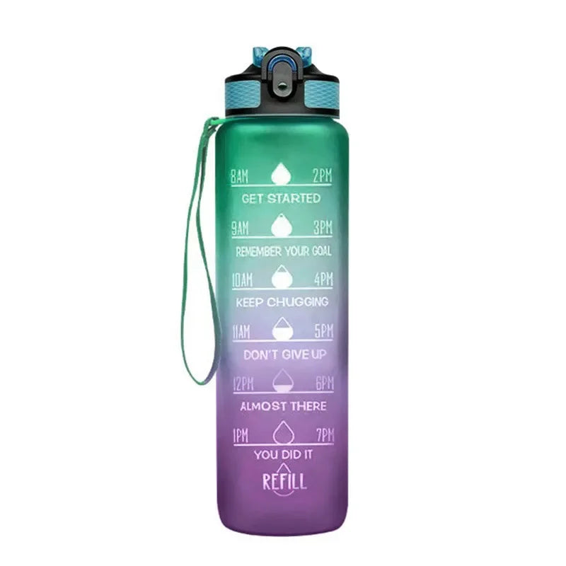 1 Liter Water Bottle Motivational Sport Water Bottle Leakproof Drinking Bottles Outdoor Travel Gym Fitness Jugs For Kitchen