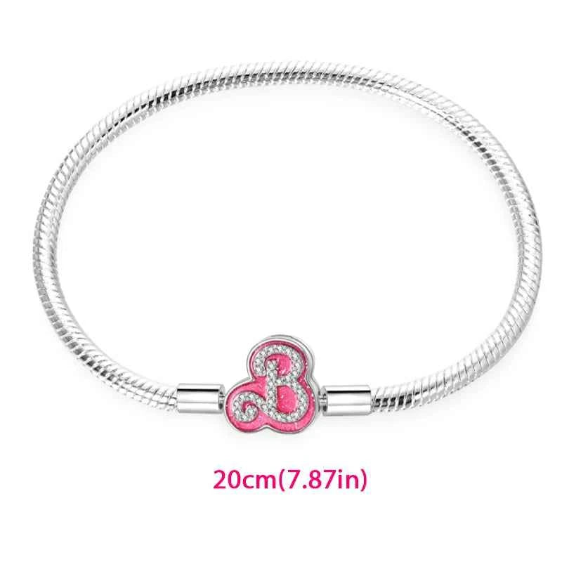 925 Silver Pink Princess Skirt Butterfly High Heels Fashion Bag Charms Beads Fit Pandach 925 Original Bracelets Fine DIY Jewelry