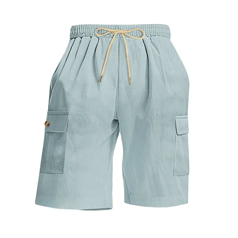 American Men's Heavy Loose Four Seasons Hip Hop Casual Sports Running Corduroy Tooling Shorts