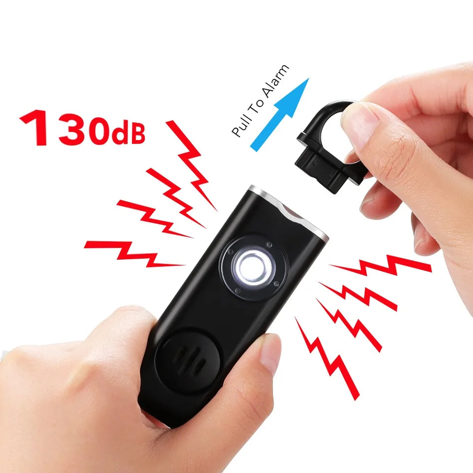 WSDCAM Self Defense Alarm 130dB Anti-wolf Personal alarm for Girl Child Women Loud Panic Alarm Rechargeable Emergency Alarm