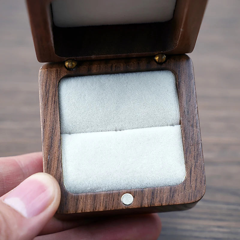 Wood Jewelry Box Wedding Ring Box Earring Rings Box Jewelry Organizer Box Luxury Jewelry Gift Packaging Box Bracelet Package