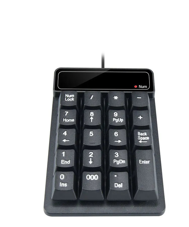 2.4GHz Wireless Wired Keyboard Bluetooth Mini USB Numeric Keypad 19 Keys Number Pad Numpad Receiver for Accounting Laptop PC