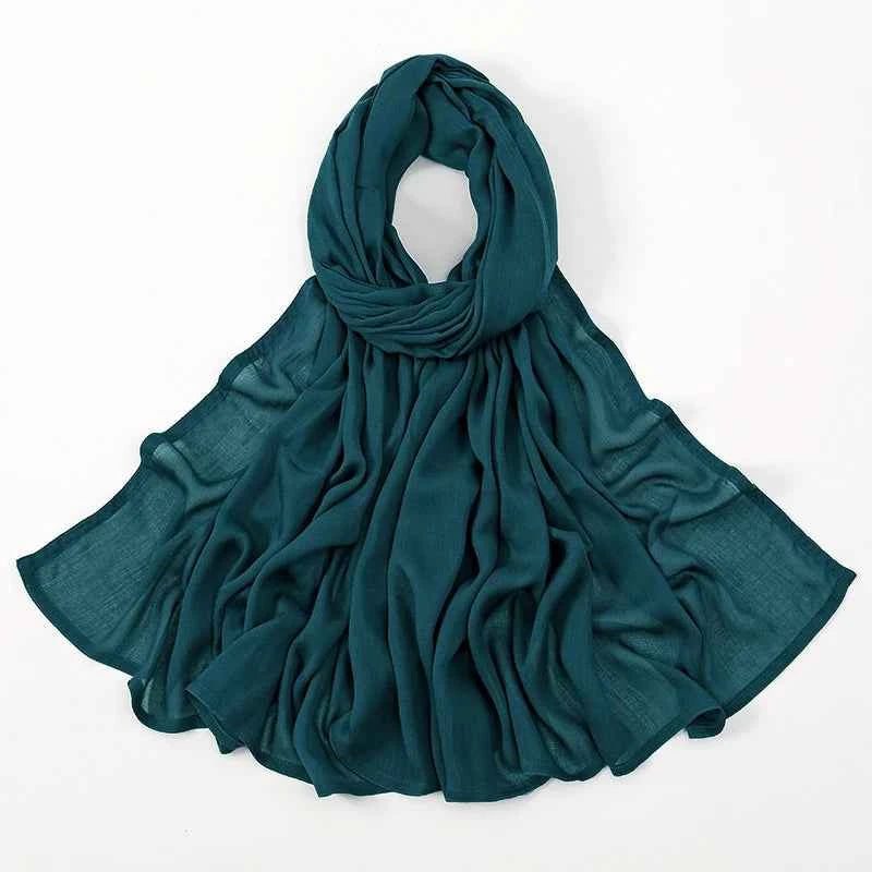 New Muslim Hijabs for Women Scarf Thin Plain Shawls Femme Musulman Soft Viscose Rayon Headscarf Islamic Turban Headband 190x85cm
