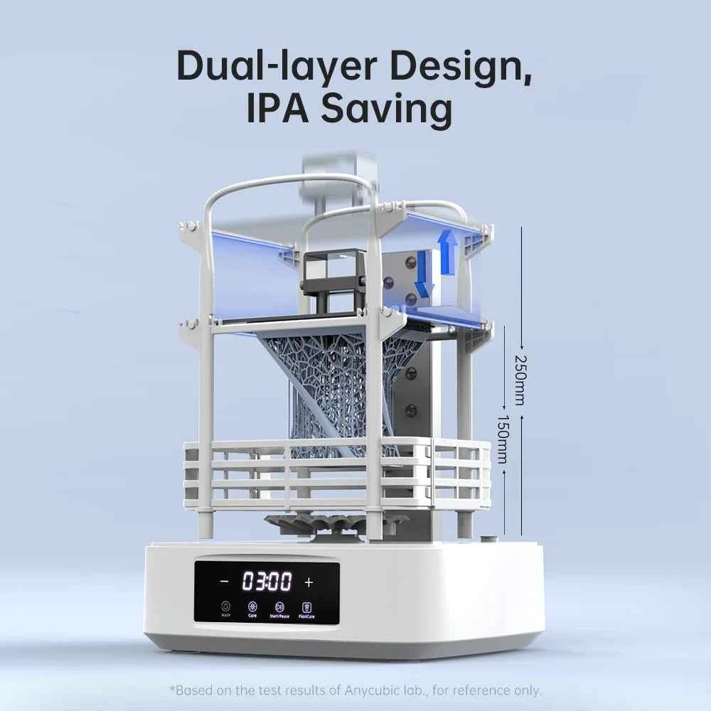ANYCUBIC Wash & Cure 3 Plus Washing Curing Machine For LCD Resin 3D Printer For M7 Pro/Photon P1 Cleaning Size 228*128*250 mm
