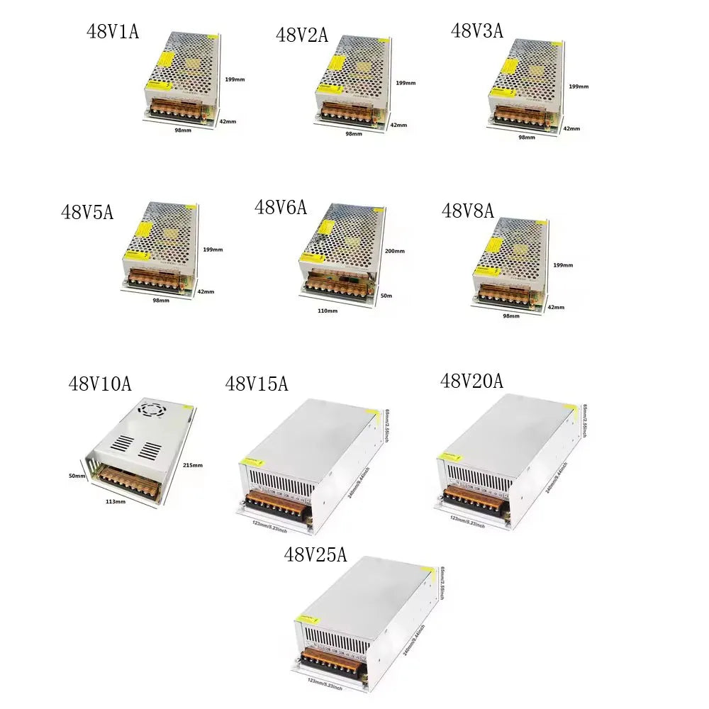Switching Power Supply DC 5V 12V 24V 36V 48V 60W 360W 600W Light Transformer AC 100-240V Source Adapter SMPS For LED Strips CCTV