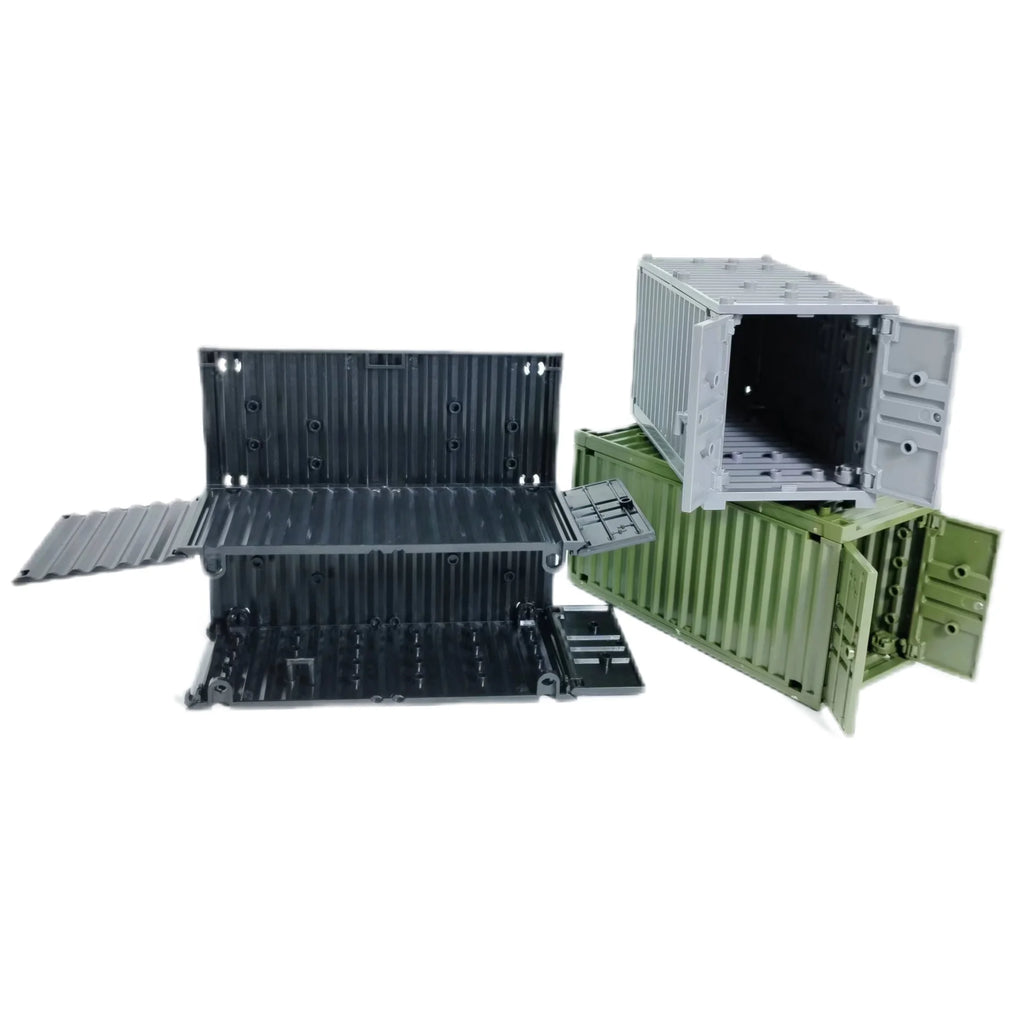 Military Container Model Model Building Blocks MOC Toys  Transformable Technical Bricks Creative DIY Pretend Toys