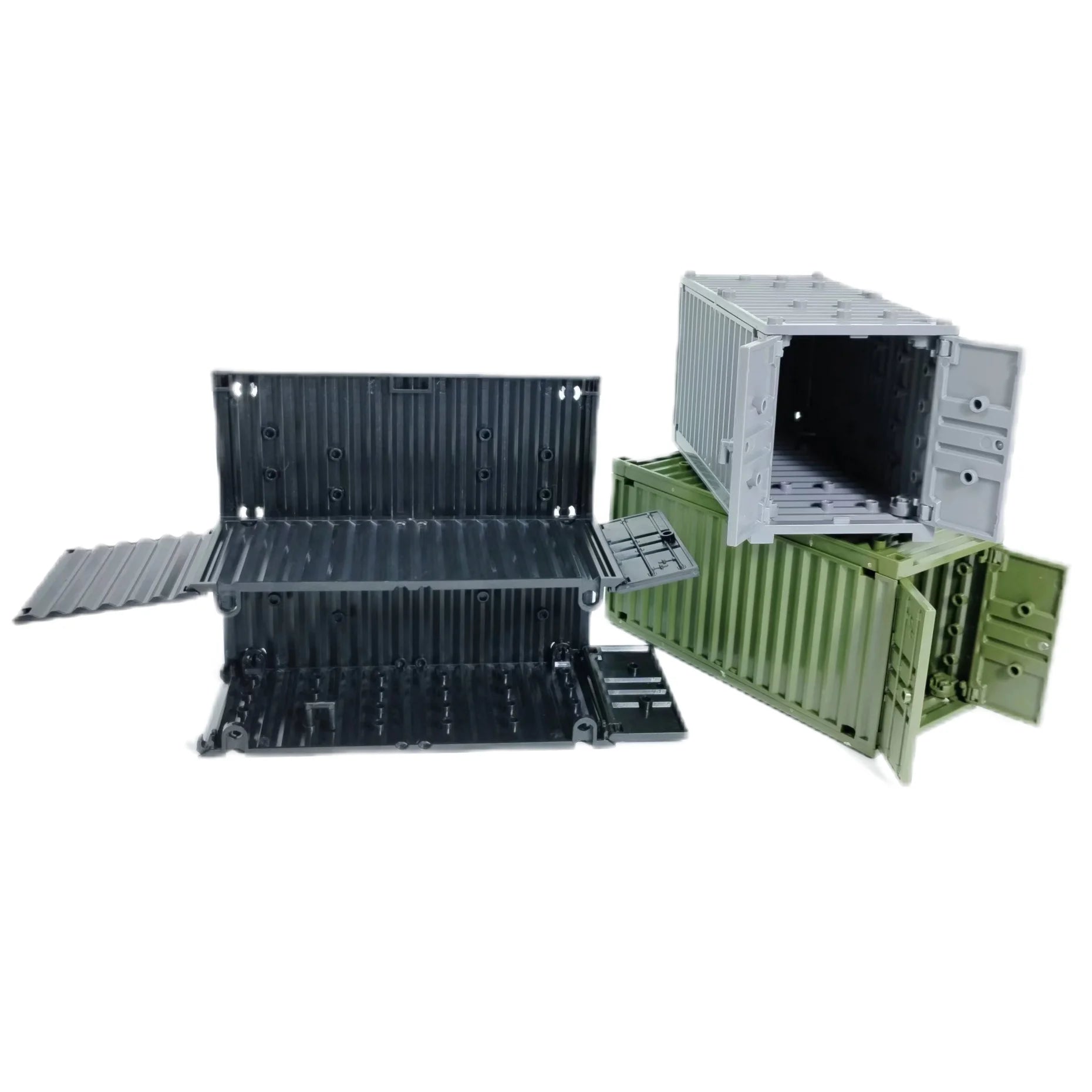 Military Container Model Model Building Blocks MOC Toys  Transformable Technical Bricks Creative DIY Pretend Toys