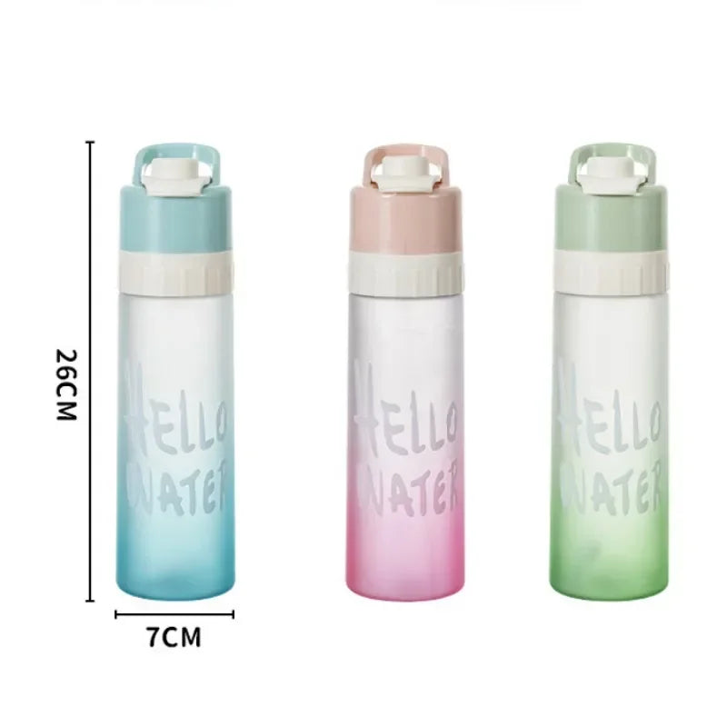 650ml Large Capacity Spray Water Bottle BPA Free Outdoor Sport Fitness Travel Drinkware Fitness Center Water Cup