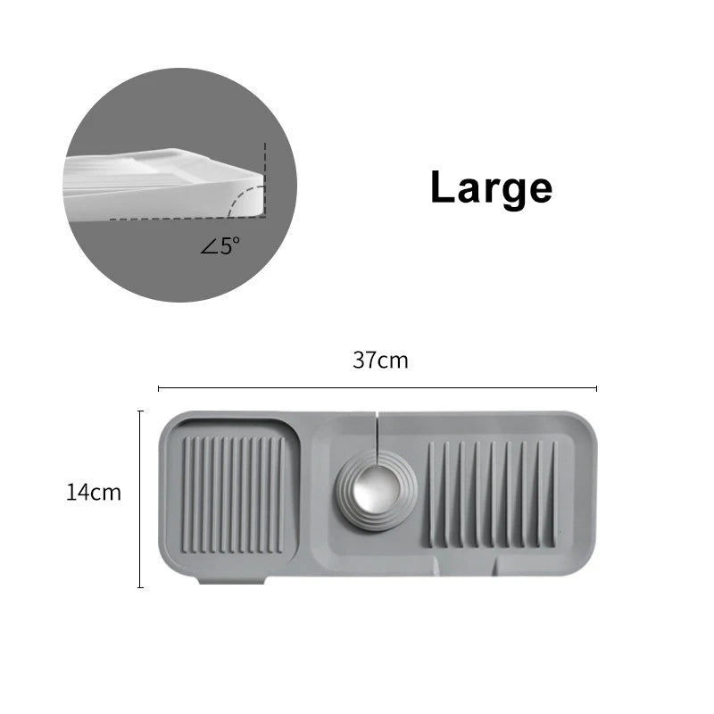 Kitchen Silicone Sink Faucet Splash Pad Splash Catcher Countertop Protector Mat Draining Pad Drainage Drying Pad Kitchen Gadgets