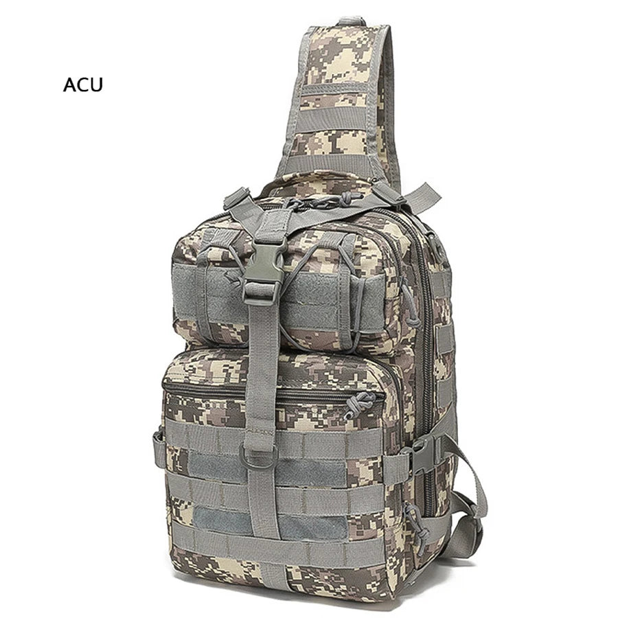 Tactical Military Sling Backpack Small Sling Rover Shoulder Bag Molle Outdoor Camping Daypack Backpack With Adjustable Strap