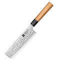 XINZUO 7'' Nakiri Knife Damascus Knife Genuine Vegetable Chopper High Quality Olive Handle Kitchen Novel Kitchen Accessories
