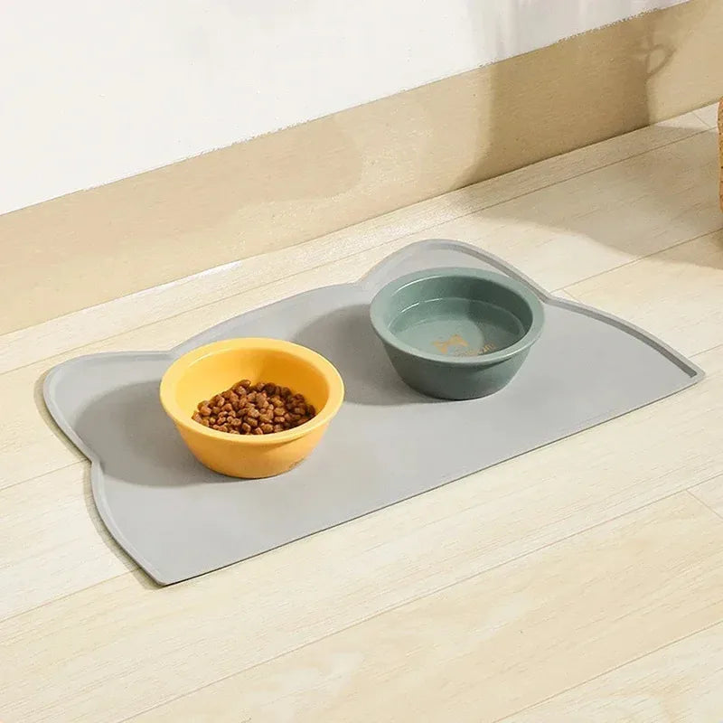 Special Silicone Feeding Mat for Dogs & Cats, Waterproof Non-Slip Anti-Spill Pet Bowl Tray