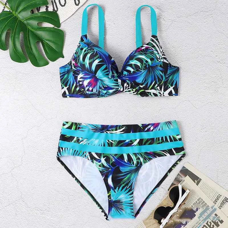 Summer Bikinis Women High Waisted Swimwear With Push Up Female Swimsuit 2026 Swimming Bathing Suit Bikini Set Beach Wear Bather