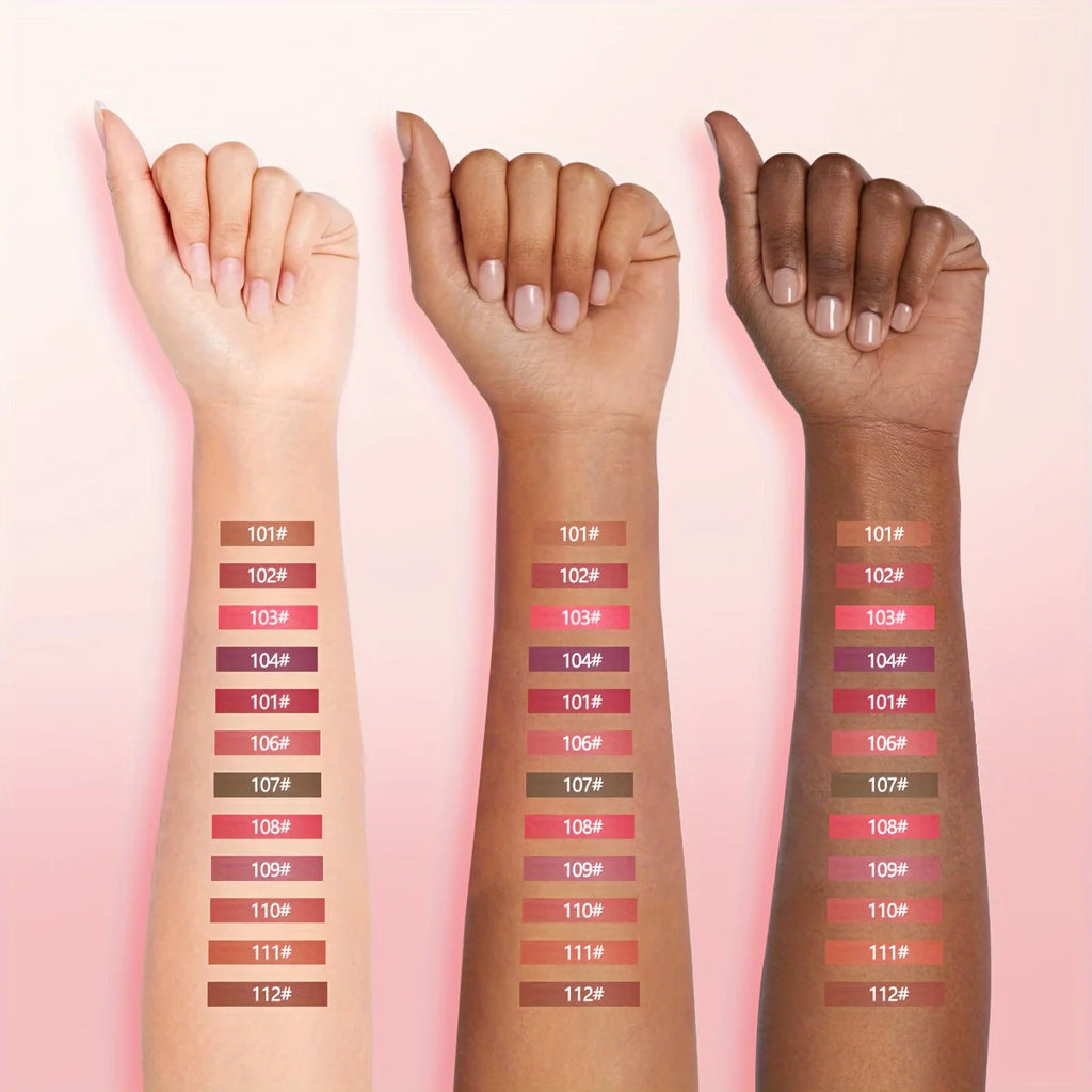 12 Colors/box Matte Lip Liner Pencil Set Waterproof Long Lasting Nude Red Lip Contour Pencil Sexy Rose Pink Lipstick Tint Makeup