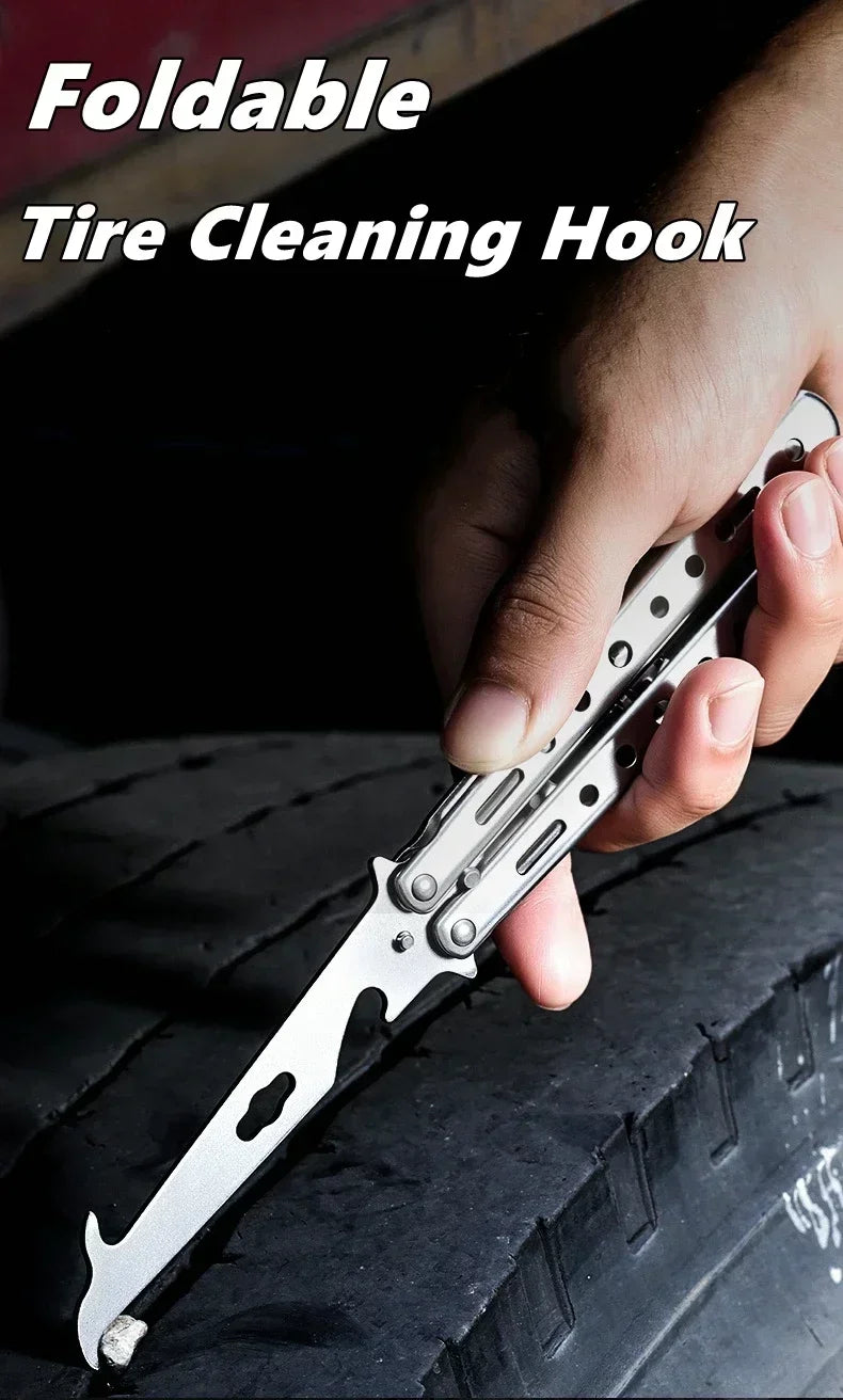 Stainless Steel Disassembly and Assembly Tools, Maintenance Pry Bar, Butterfly Training Knife, Spinning Knife, Practice Knife