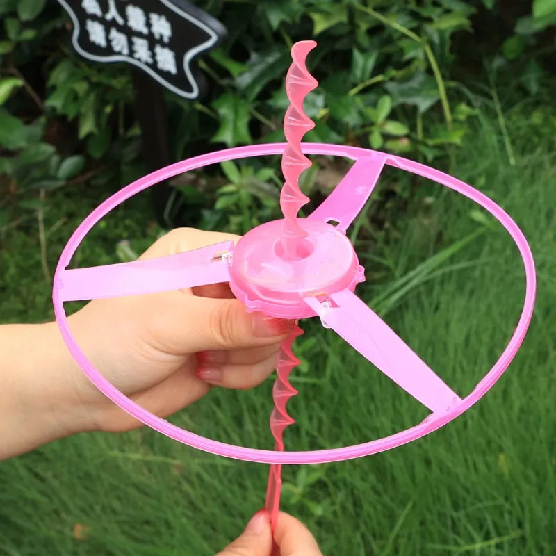 LED Luminous Bamboo Dragonfly Flying Saucers Outdoor Night Shooting Helicopters Flying Toys Kids Birthday Party Props Toy