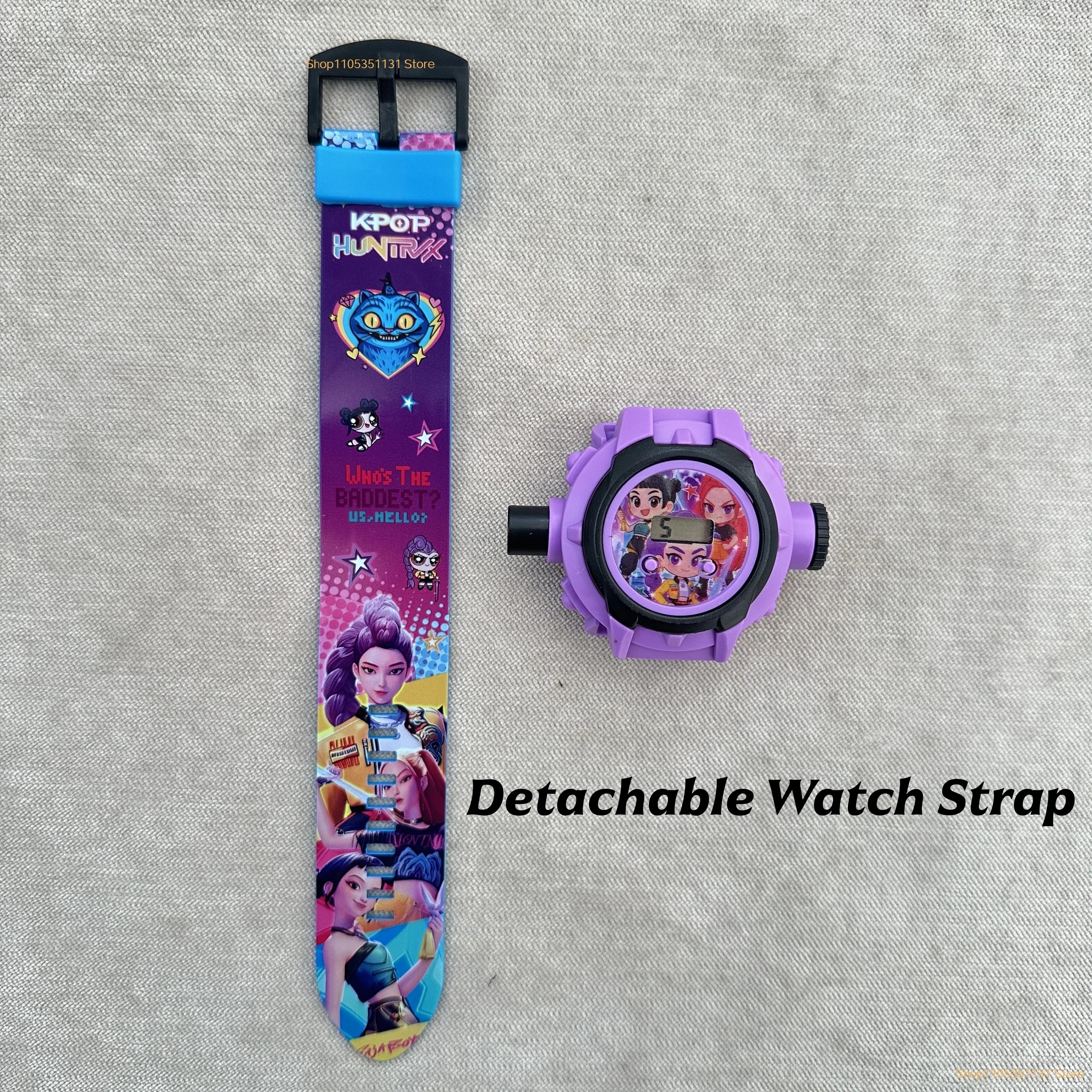 Kids Cartoon Projection Watch 24 Images Digital Electronic Wristwatch Multifunctional Toy Watch for Boys Girls Birthday Favors