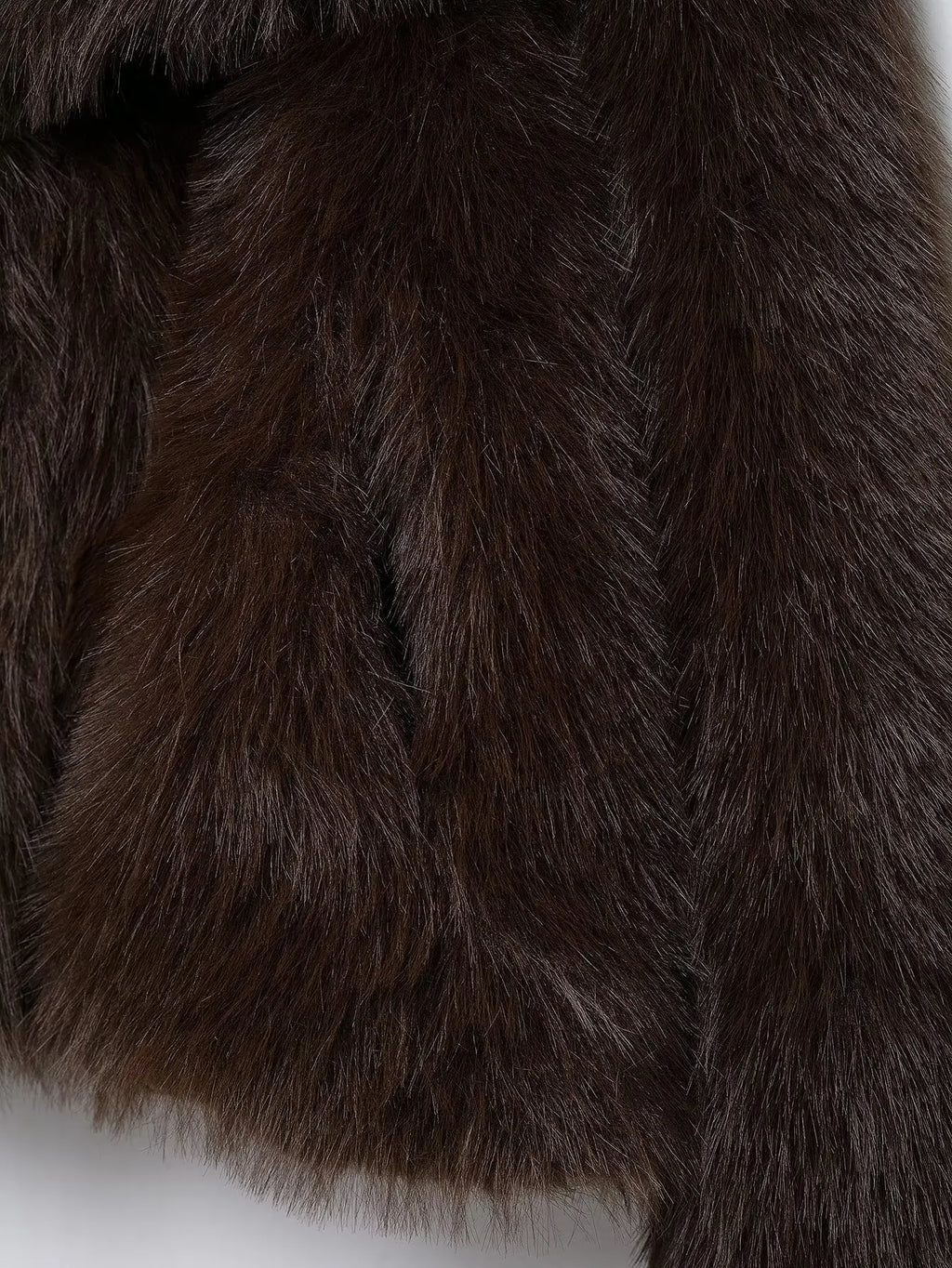 KONDALA Casual Brown Thick Fur Jackets Women Long Sleeve V Neck Autumn Winter Faux Fur Coats Fashion 2025 Streetwear Outwears