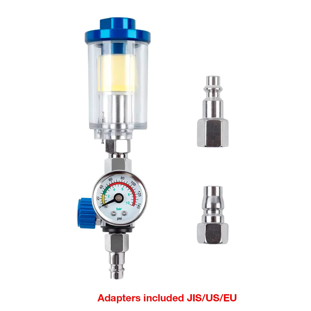 Séparateur d'eau et d'huile pour pistolet pulvérisateur, régulateur de pression de filtre 1/4", adaptateur EU avec régulateur de pression d'air, régulateur de compresseur d'air