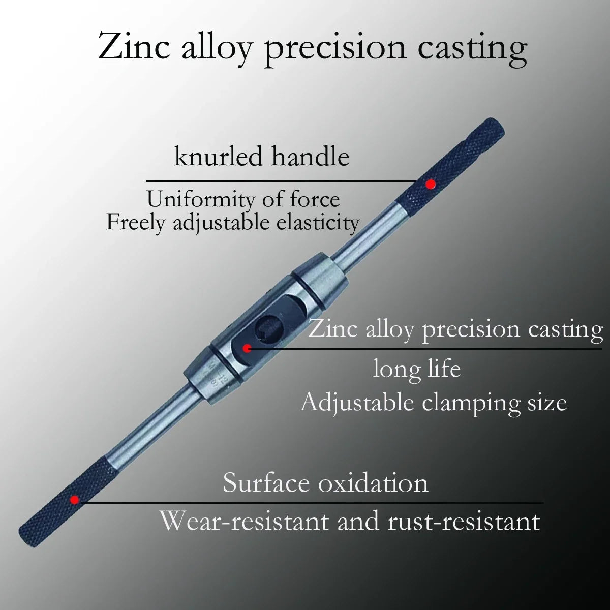 M2-M24 Adjustable Hand Taps Wrench Tools For Mechanic Tapping Winch High Quality Steel Thread Processing Tools CNC Screw Tap
