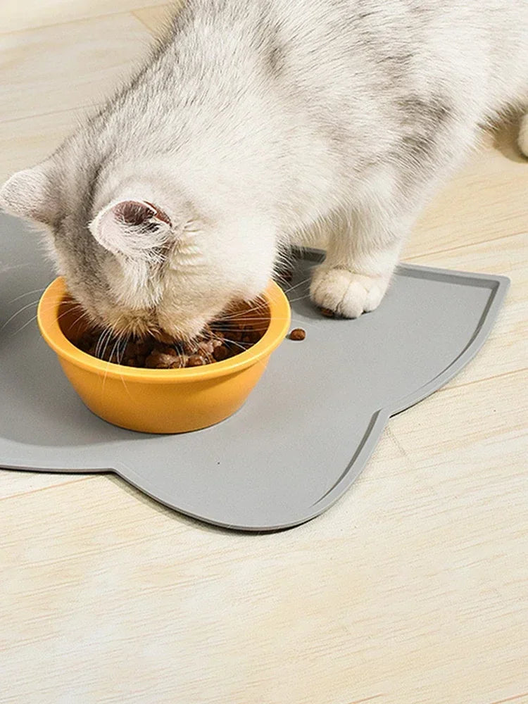 Special Silicone Feeding Mat for Dogs & Cats, Waterproof Non-Slip Anti-Spill Pet Bowl Tray